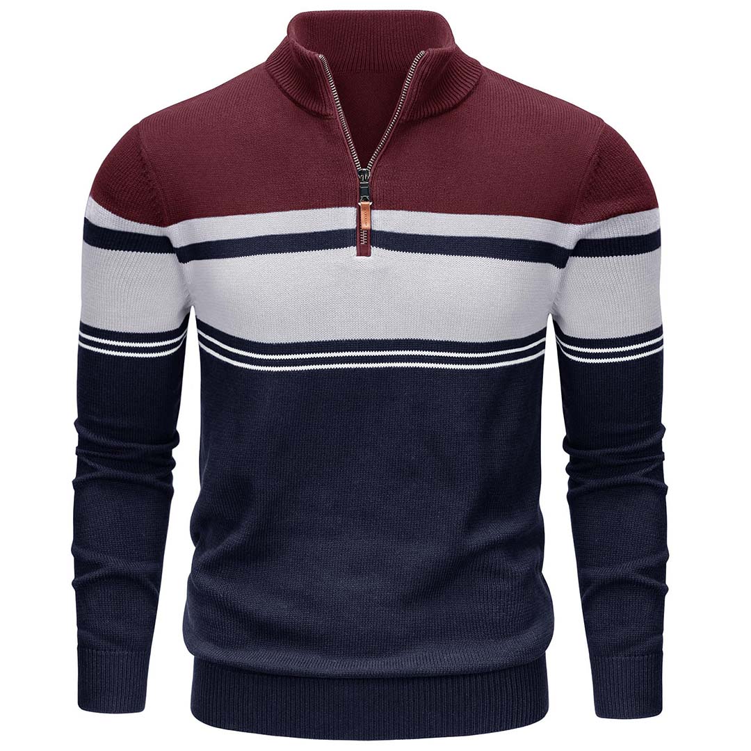 Men's Polo Sweaters Classic Cotton Knitted