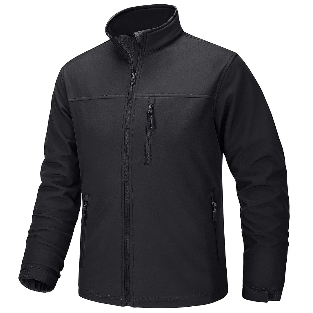 Men's Softshell Fleece Lined Water Resistant Outdoor Tactical Jackets