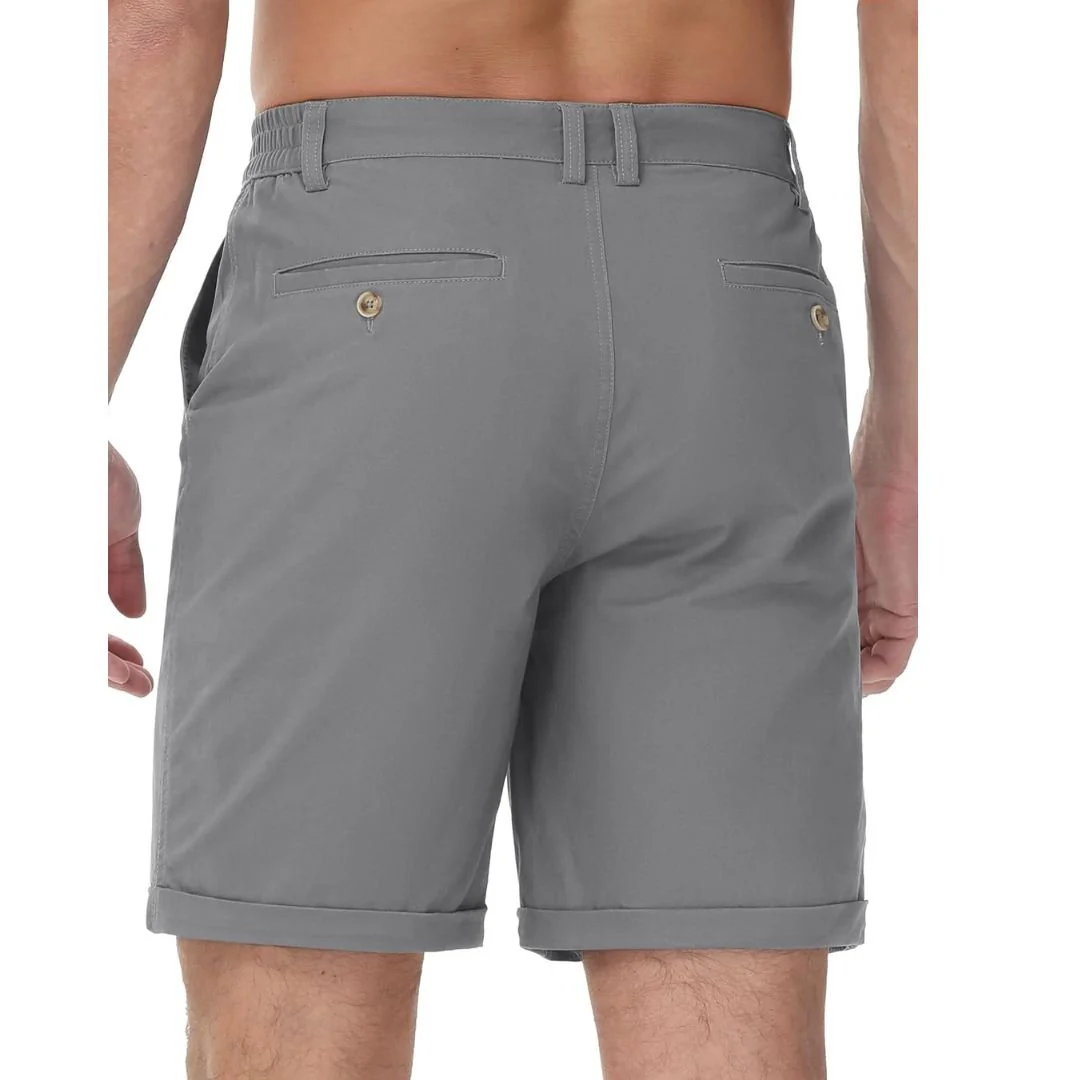 Men's Classic Stretch Chino Shorts with Pockets