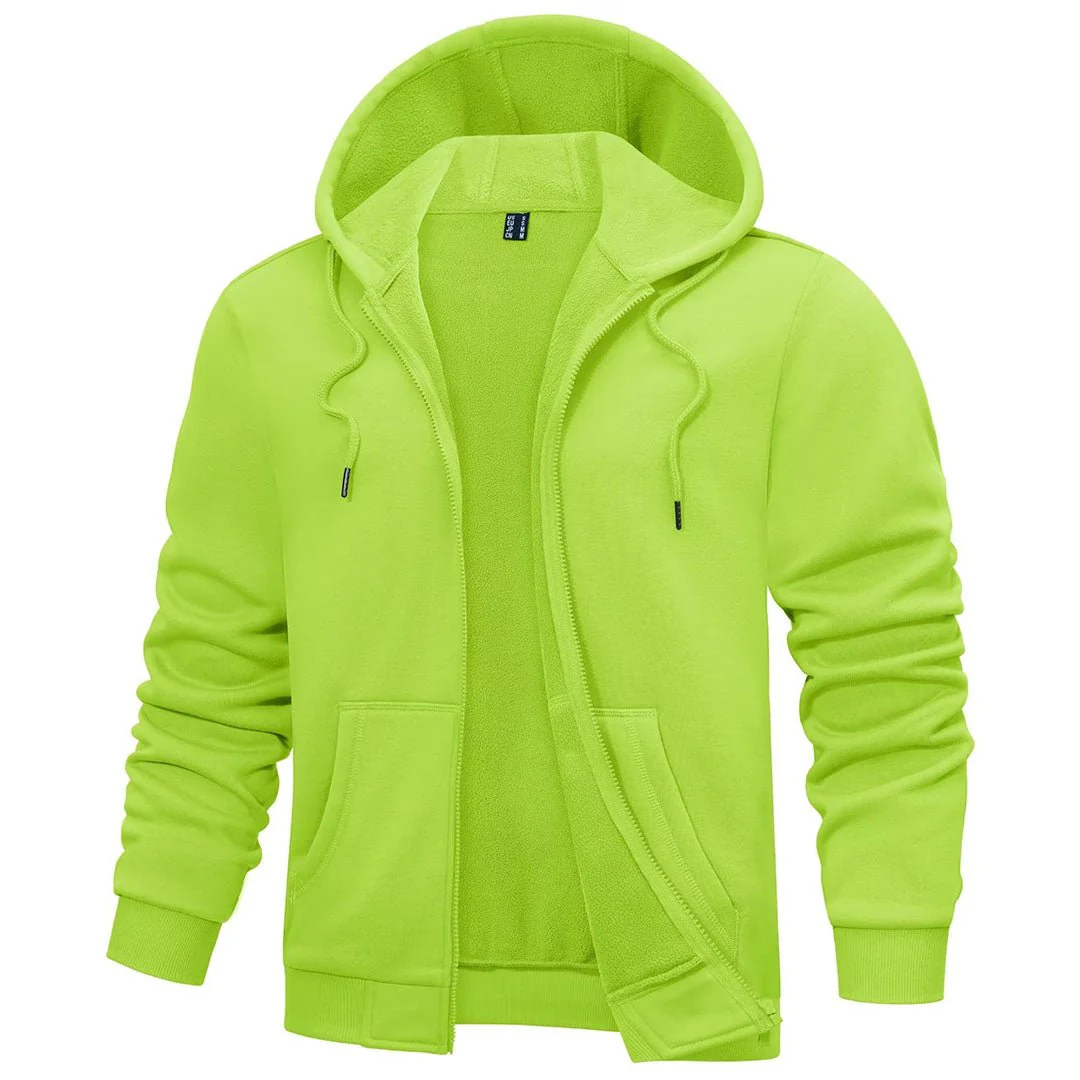 Men's Full Zip-Up Casual Active Hoodie