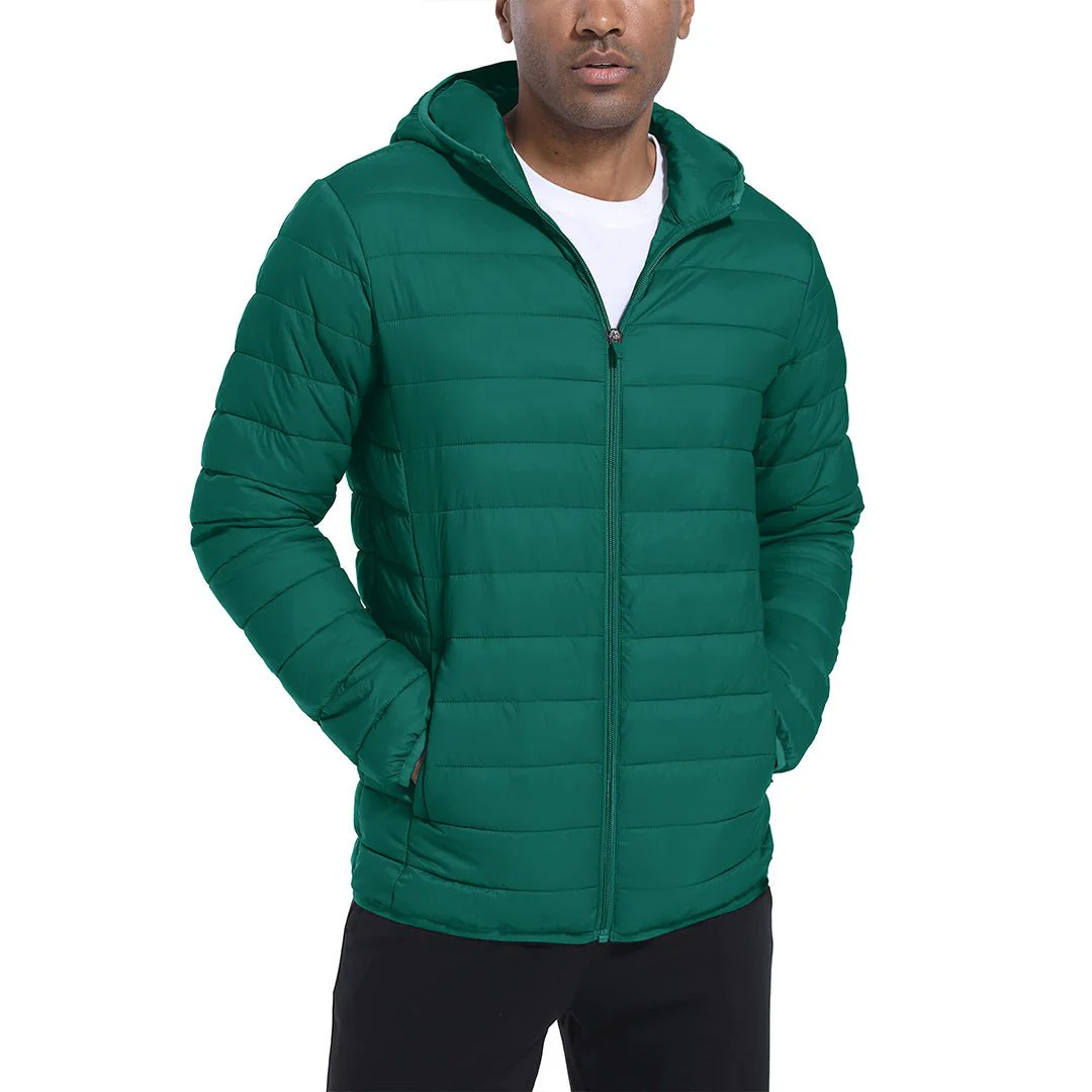 Men's Hooded Puffer Water-Repellent Down Alternative Jacket