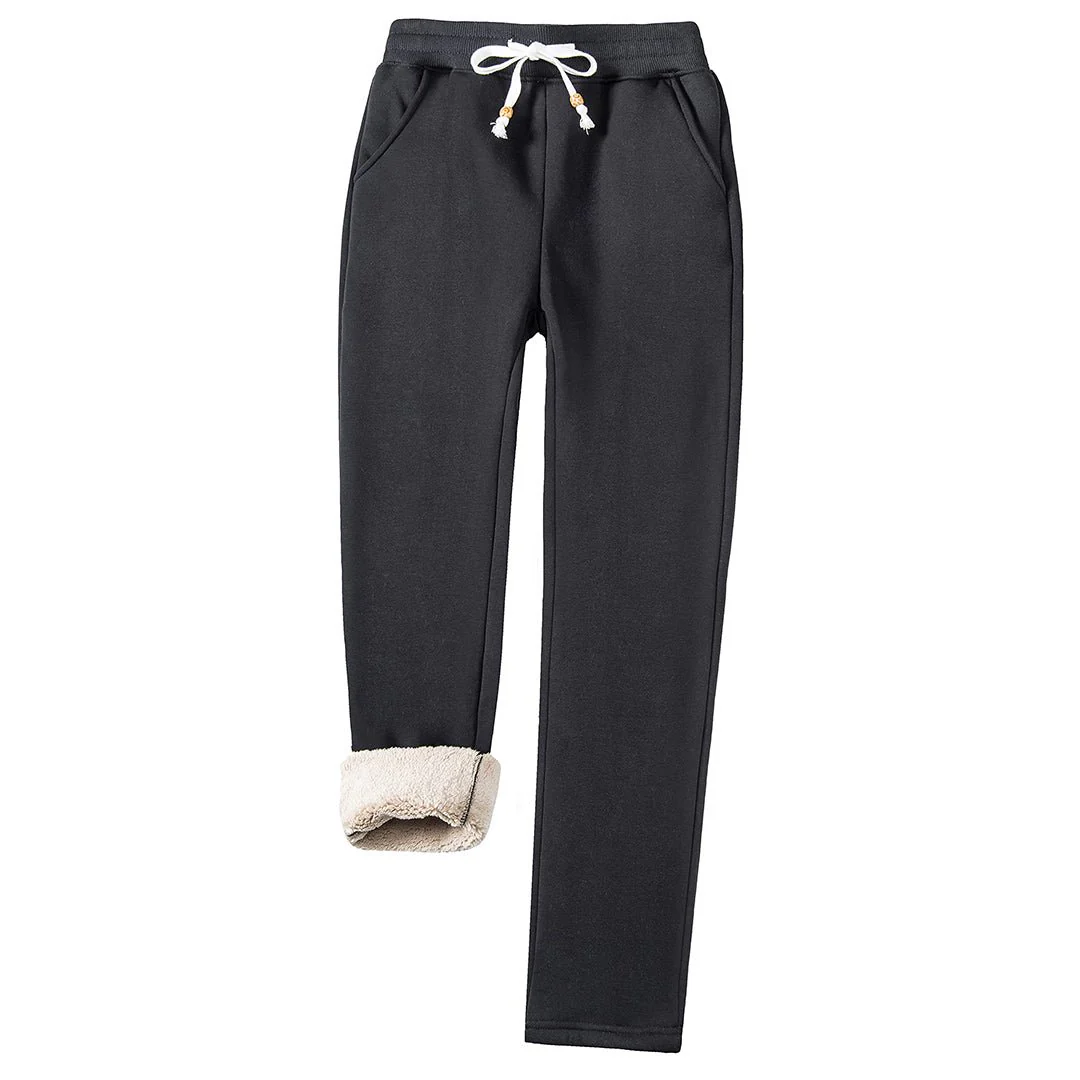 Women's Fleeced Lined Joggers Warm Sweatpants