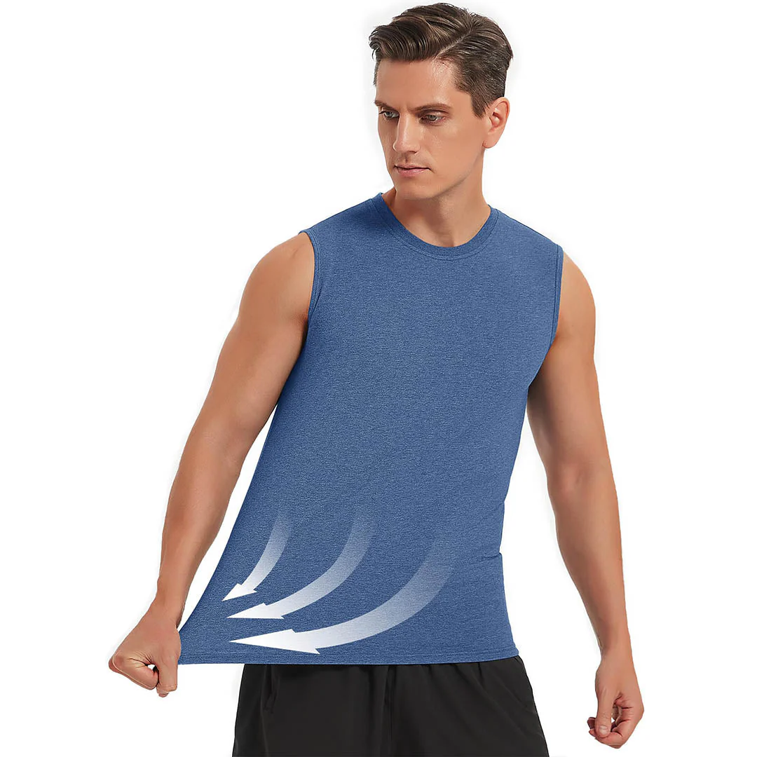 Men's Bodybuilding Tank Tops Cotton Workout T-Shirts