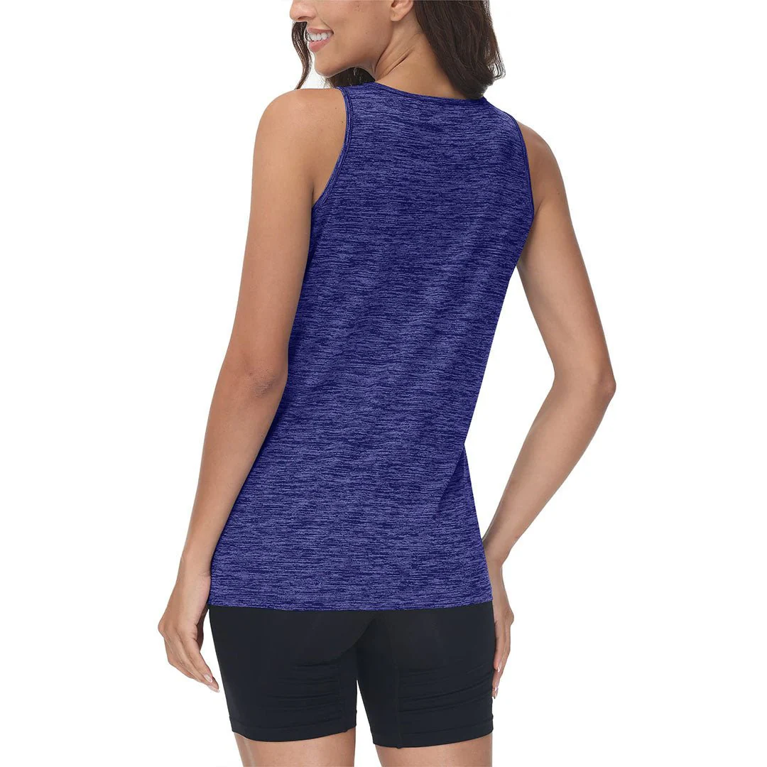 Women's Lightweight Athletic Yoga Crewneck Tank Tops