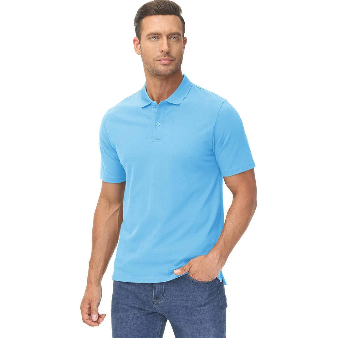 Men's Cooling Summer Casual Pique Polo T-shirts