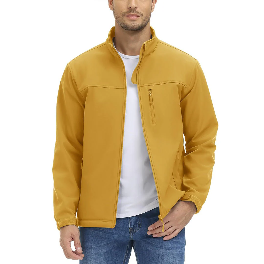 Men's Softshell Fleece Lined Water Resistant Outdoor Tactical Jackets