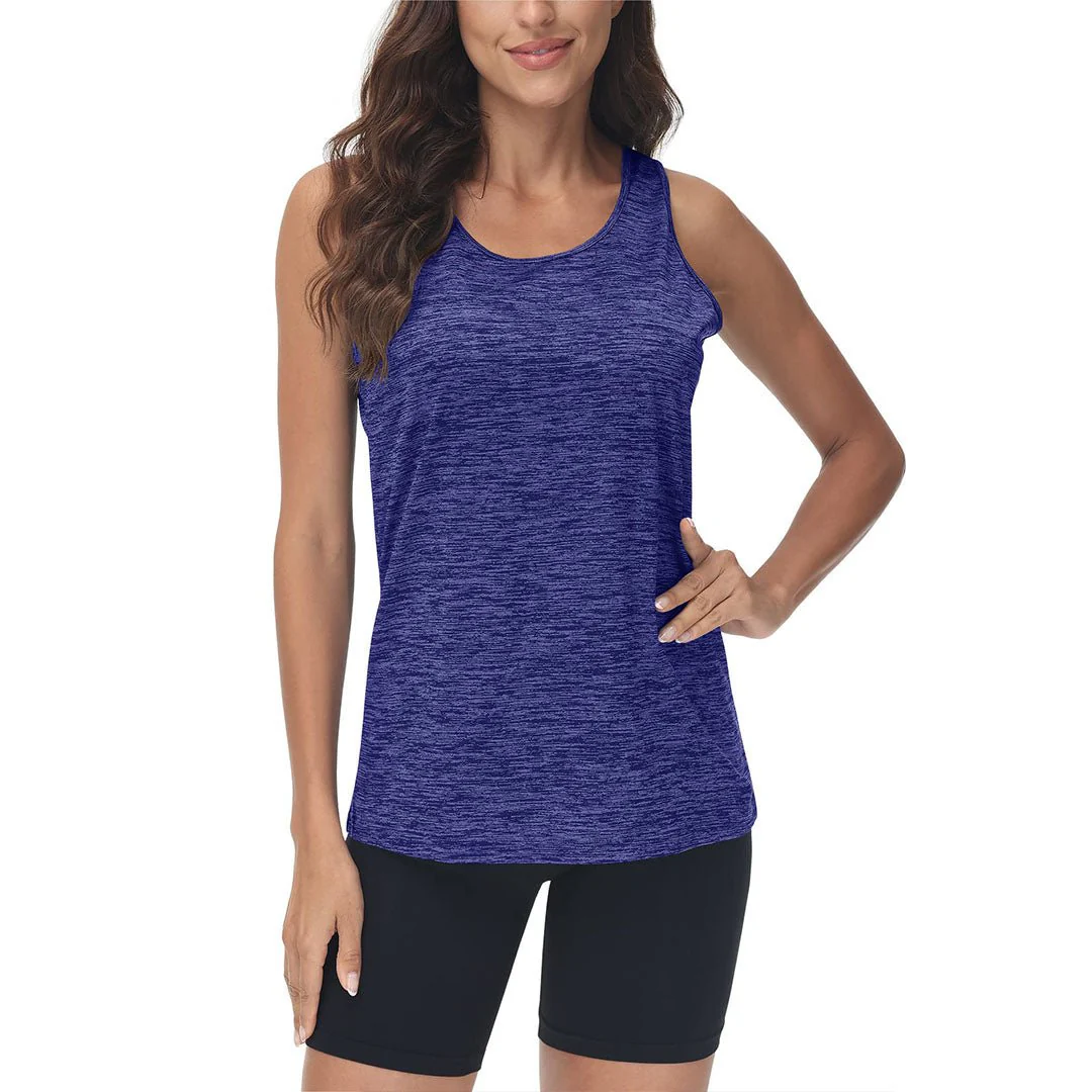 Women's Lightweight Athletic Yoga Crewneck Tank Tops