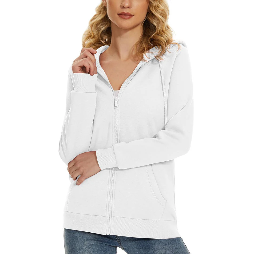 Women's Casual Lightweight  Fleece Hoodies Sportswear Jacket