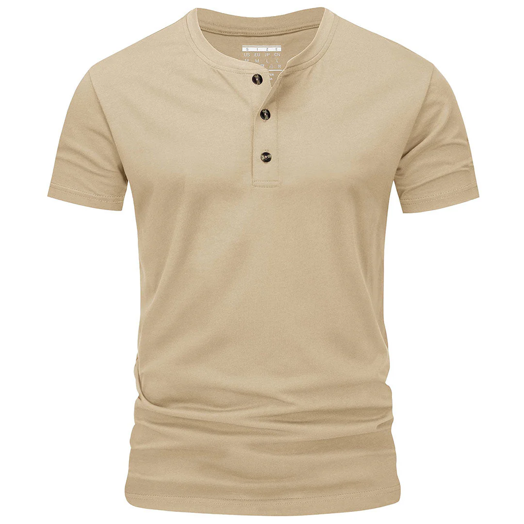 Men's Casual Cotton Henley Shirts
