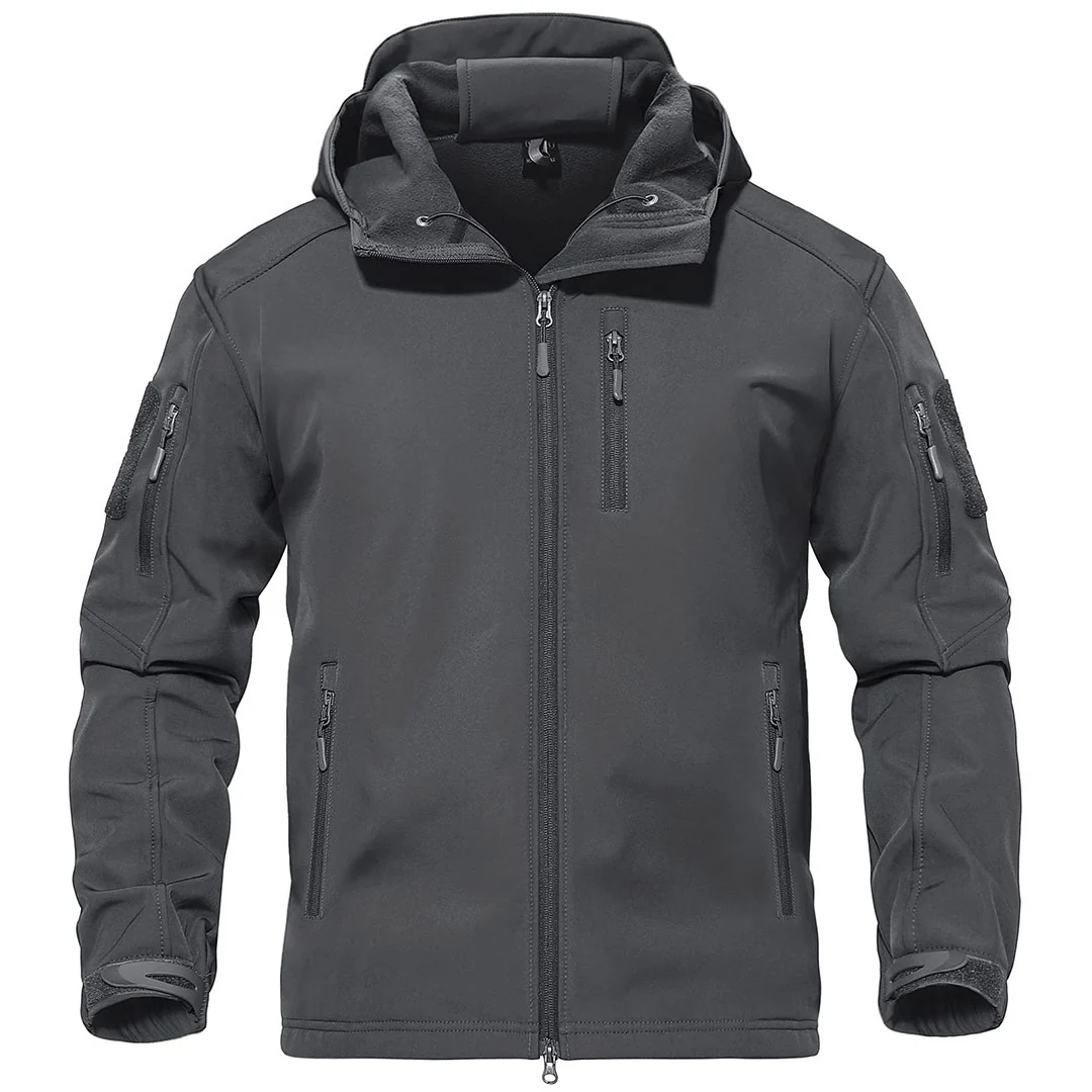 Men's Tactical Jacket with Hood Softshell Coat