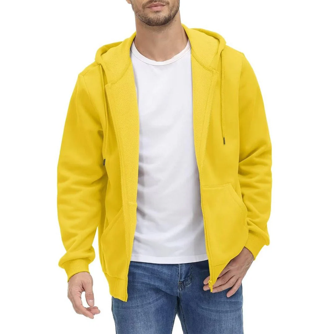 Men's Full Zip-Up Casual Active Hoodie