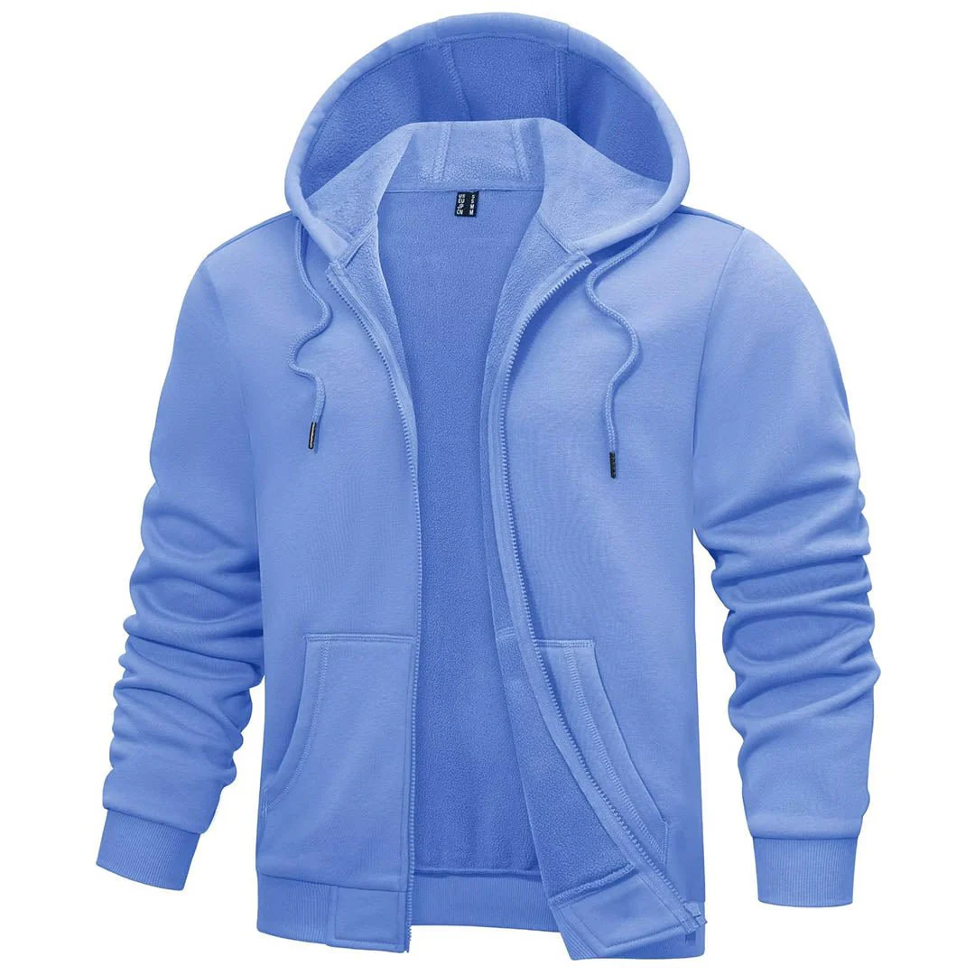 Men's Full Zip-Up Casual Active Hoodie