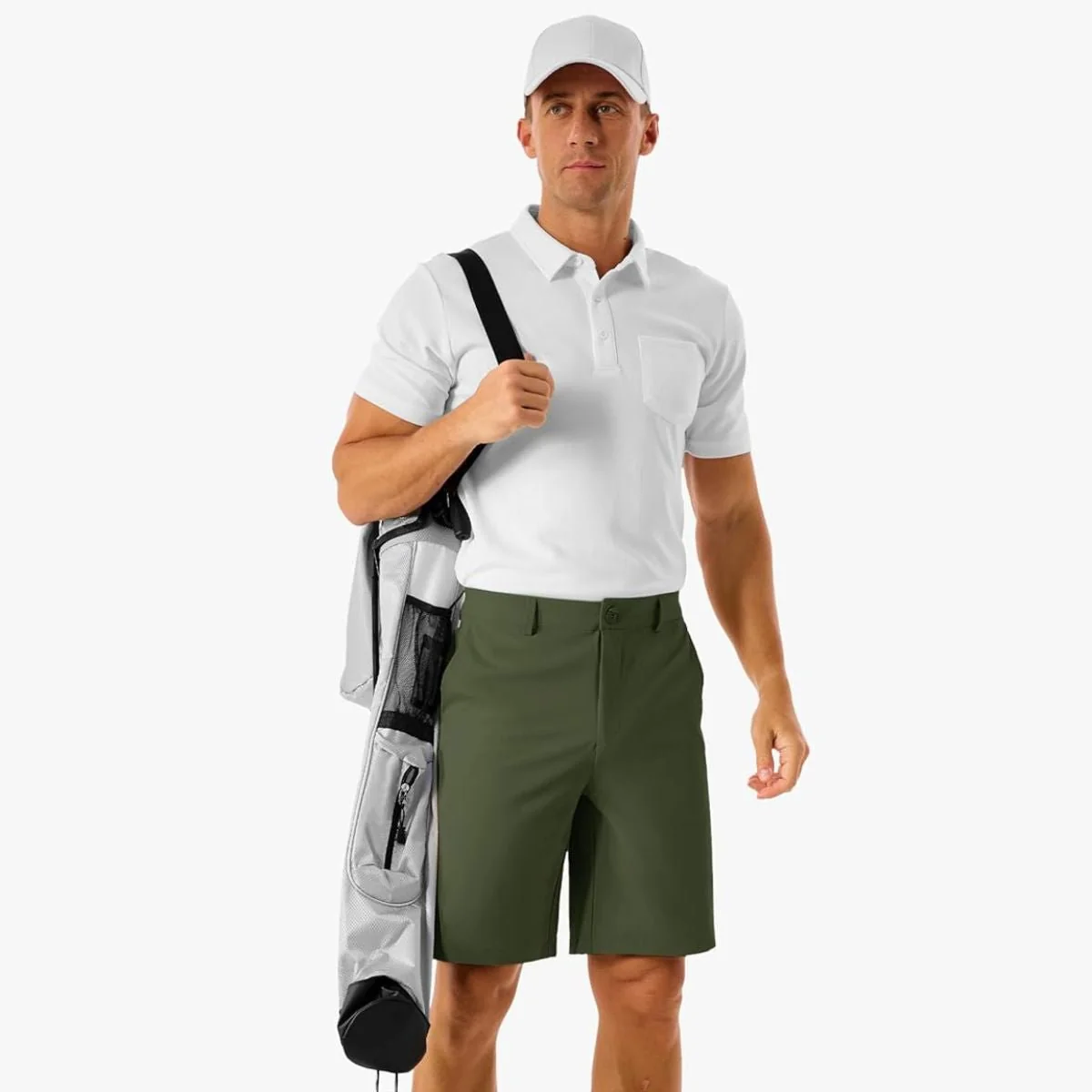 Men's Golf Quick Dry Casual Flat Front Shorts with 4 Pockets
