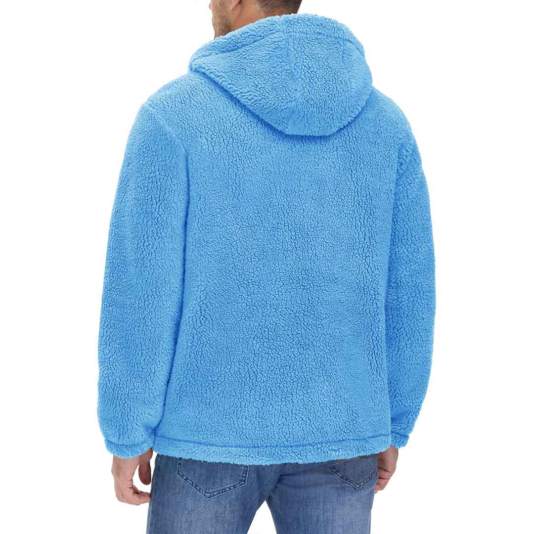 Men's Fleece Hoodies Sherpa Jackets Winter Thermal Coats