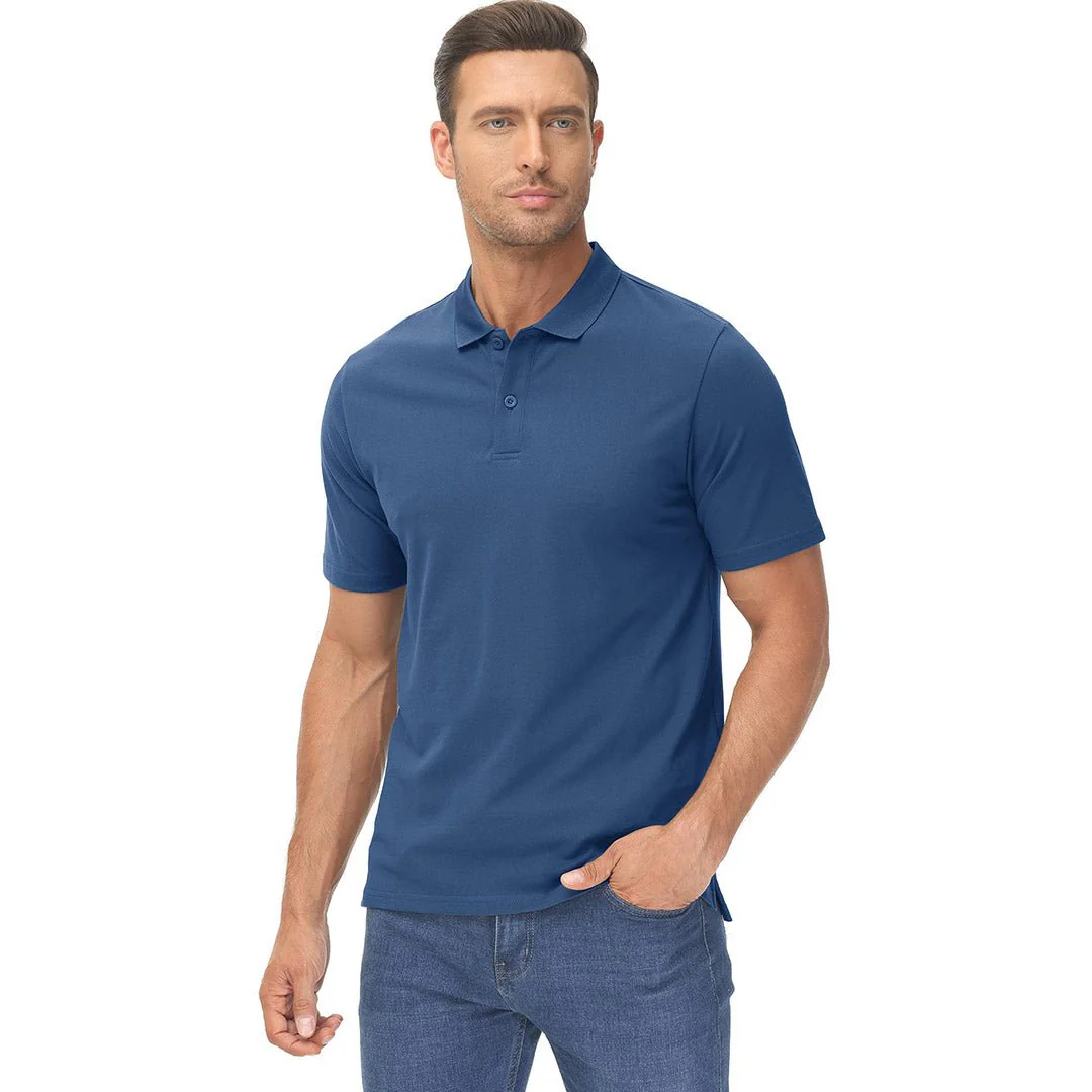 Men's Cooling Summer Casual Pique Polo T-shirts