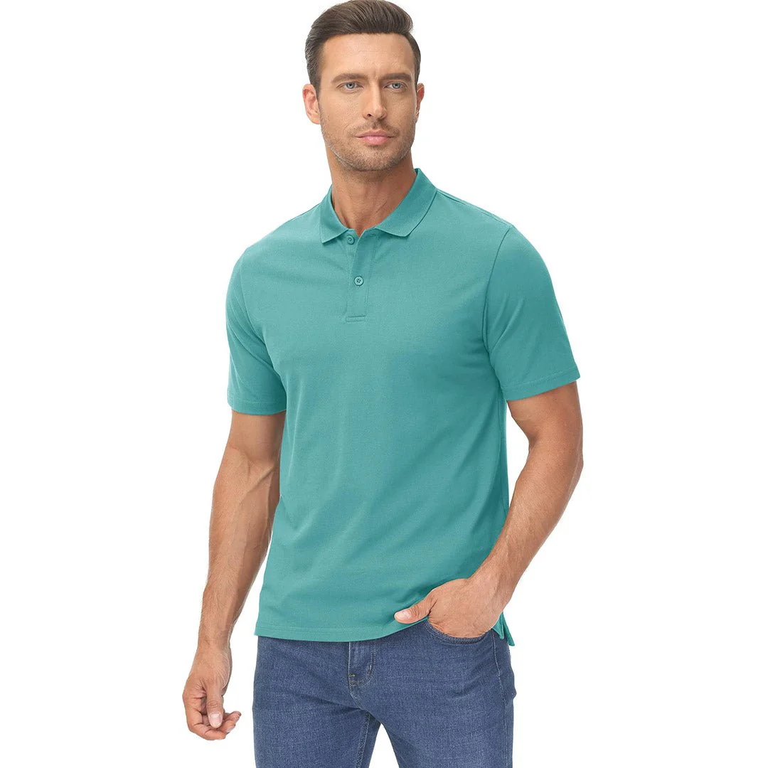 Men's Cooling Summer Casual Pique Polo T-shirts