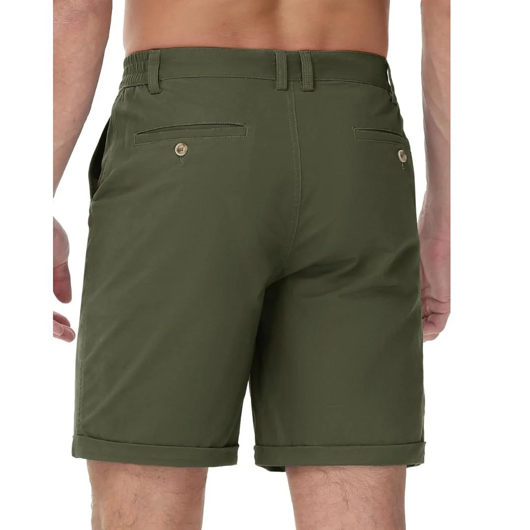 Men's Classic Stretch Chino Shorts with Pockets