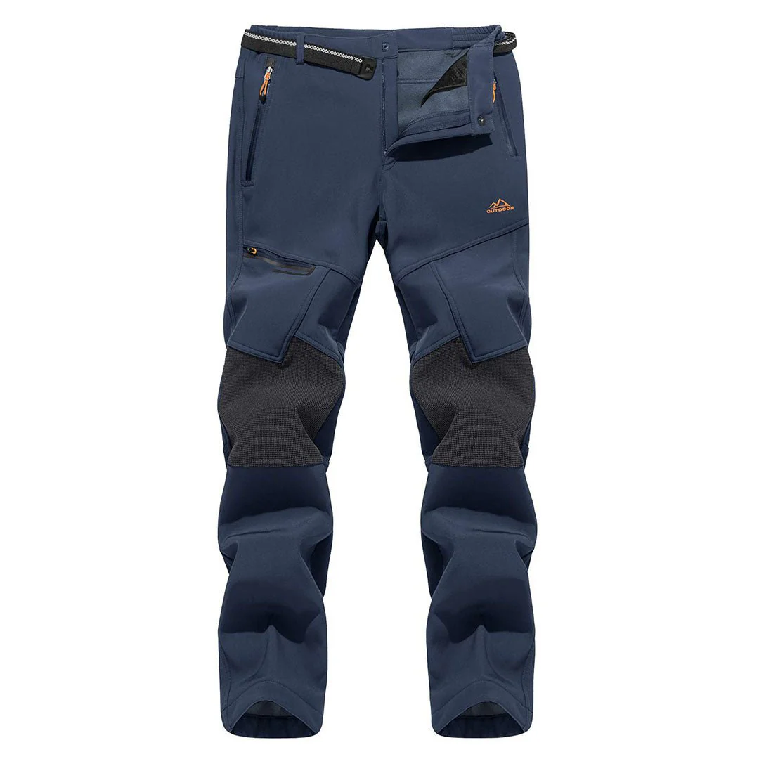 Men's Hiking Fleece Lined Reinforced Knees Softshell Pants