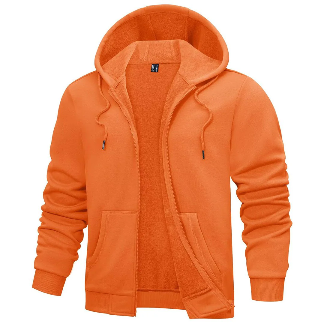 Men's Full Zip-Up Casual Active Hoodie