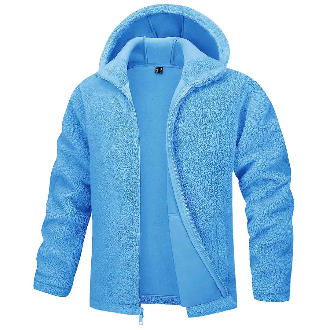 Men's Fleece Hoodies Sherpa Jackets Winter Thermal Coats