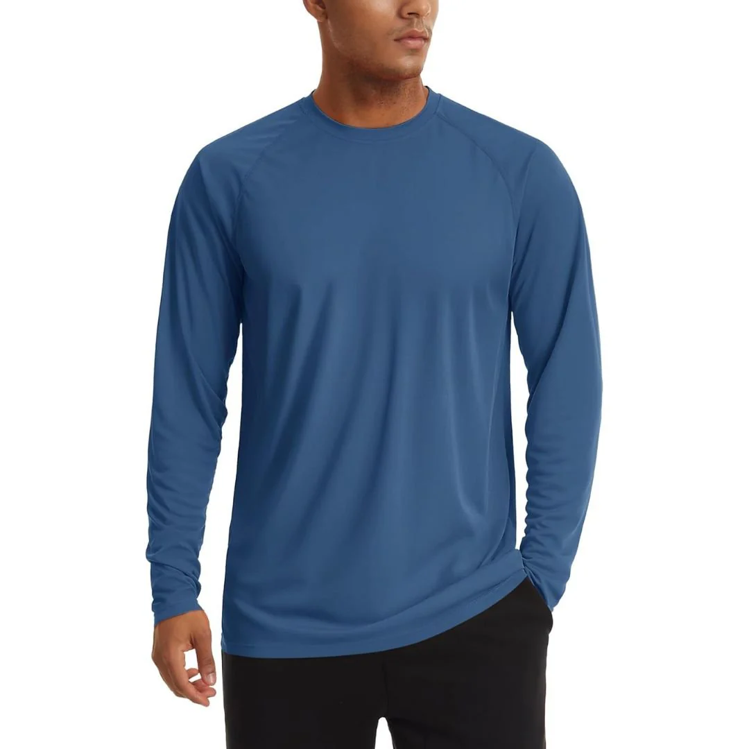 Men's UPF 50+ Long Sleeve Quick Dry Sun Protection Shirt