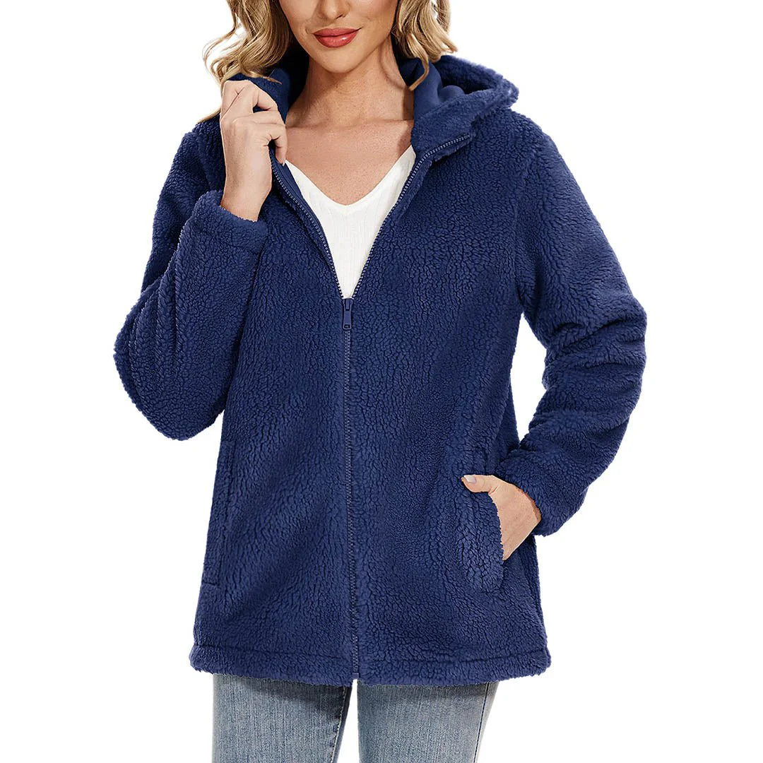 Women's Fuzzy Sherpa Fleece Fluffy Jackets