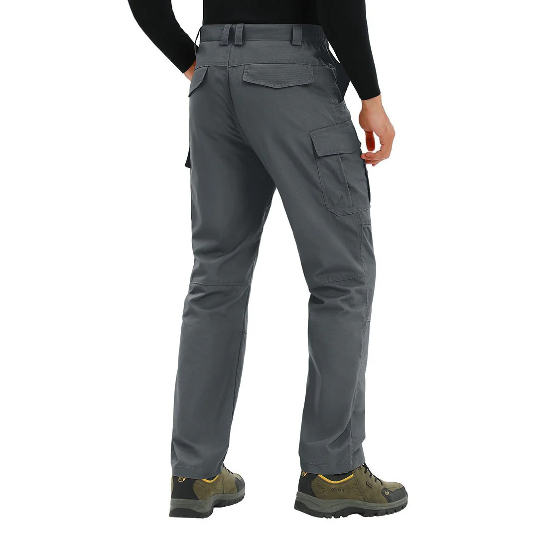 Men's 9 Pockets Ripstop Water Repellent Tactical Pants