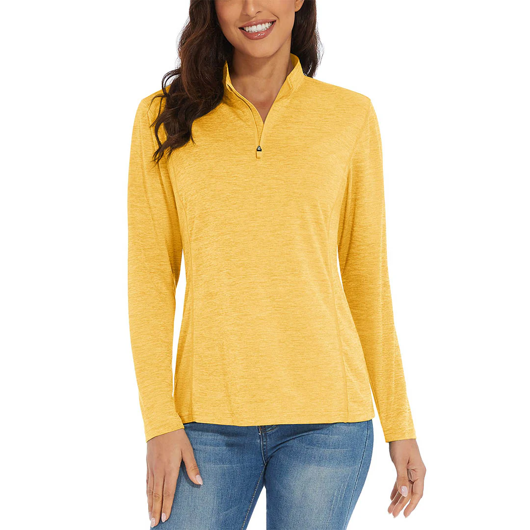 Women's UPF 50+ 1/4 Zip Quick Dry Hiking Shirts