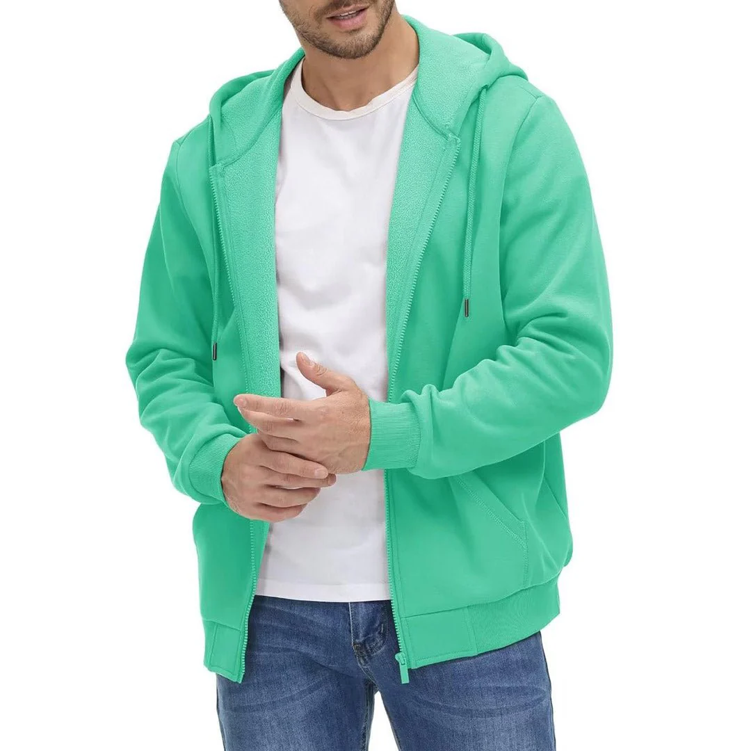 Men's Full Zip-Up Casual Active Hoodie