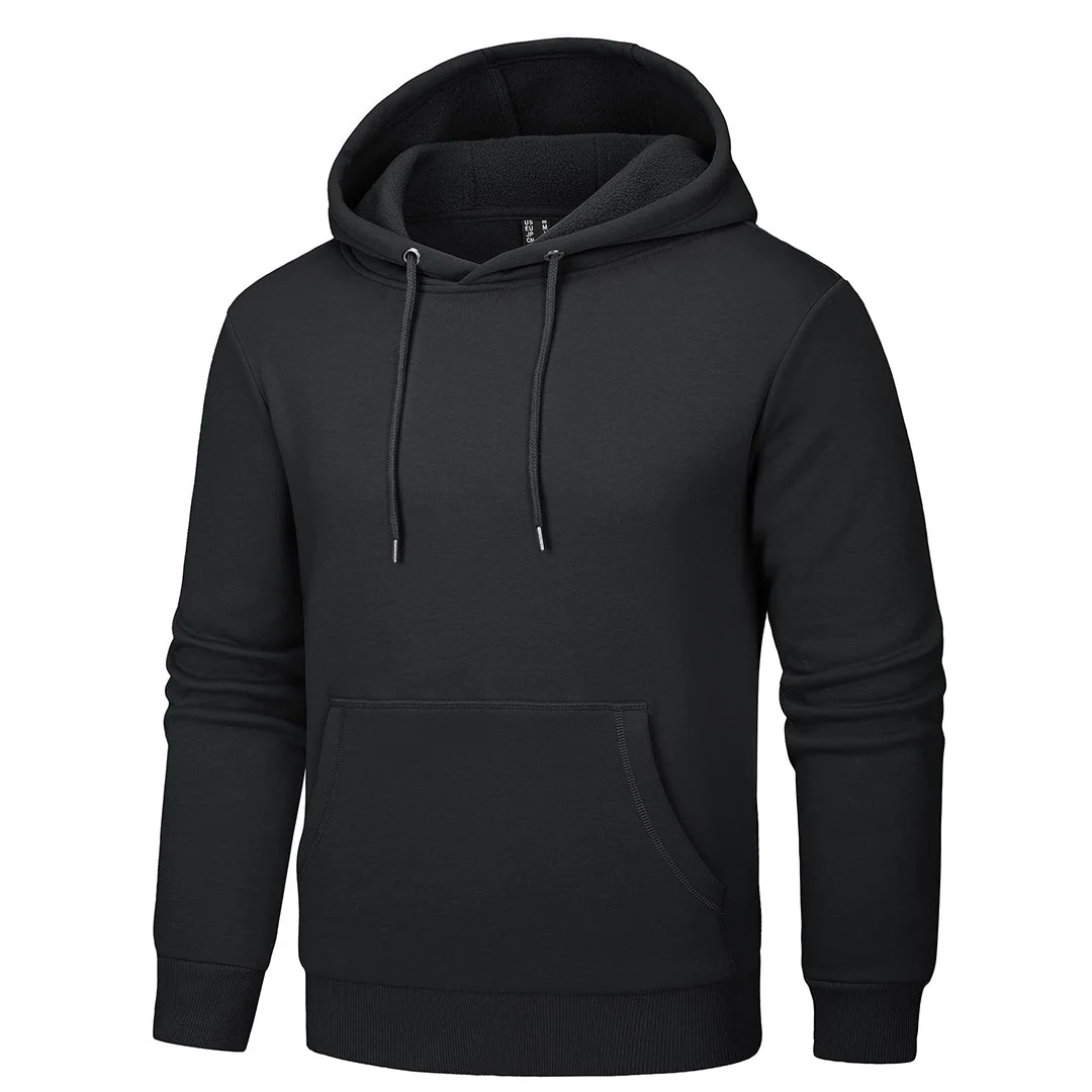 Men's Pullover Fleece Zip Up Hoodie Cotton Casual Lightweight Sweatshirt