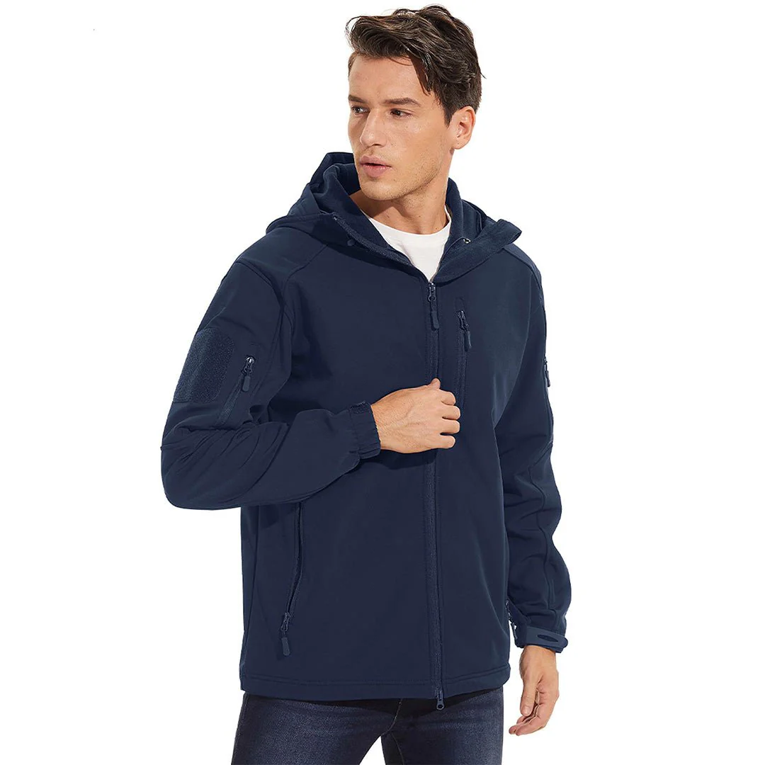 Men's Tactical Jacket with Hood Softshell Coat
