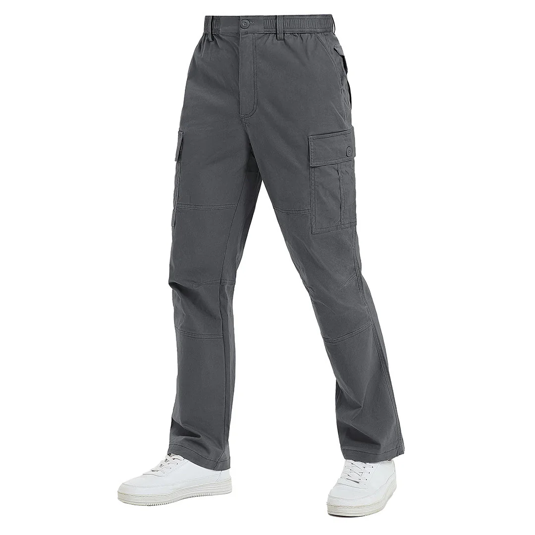 Men's Cotton Casual Classic Straight Leg Pants