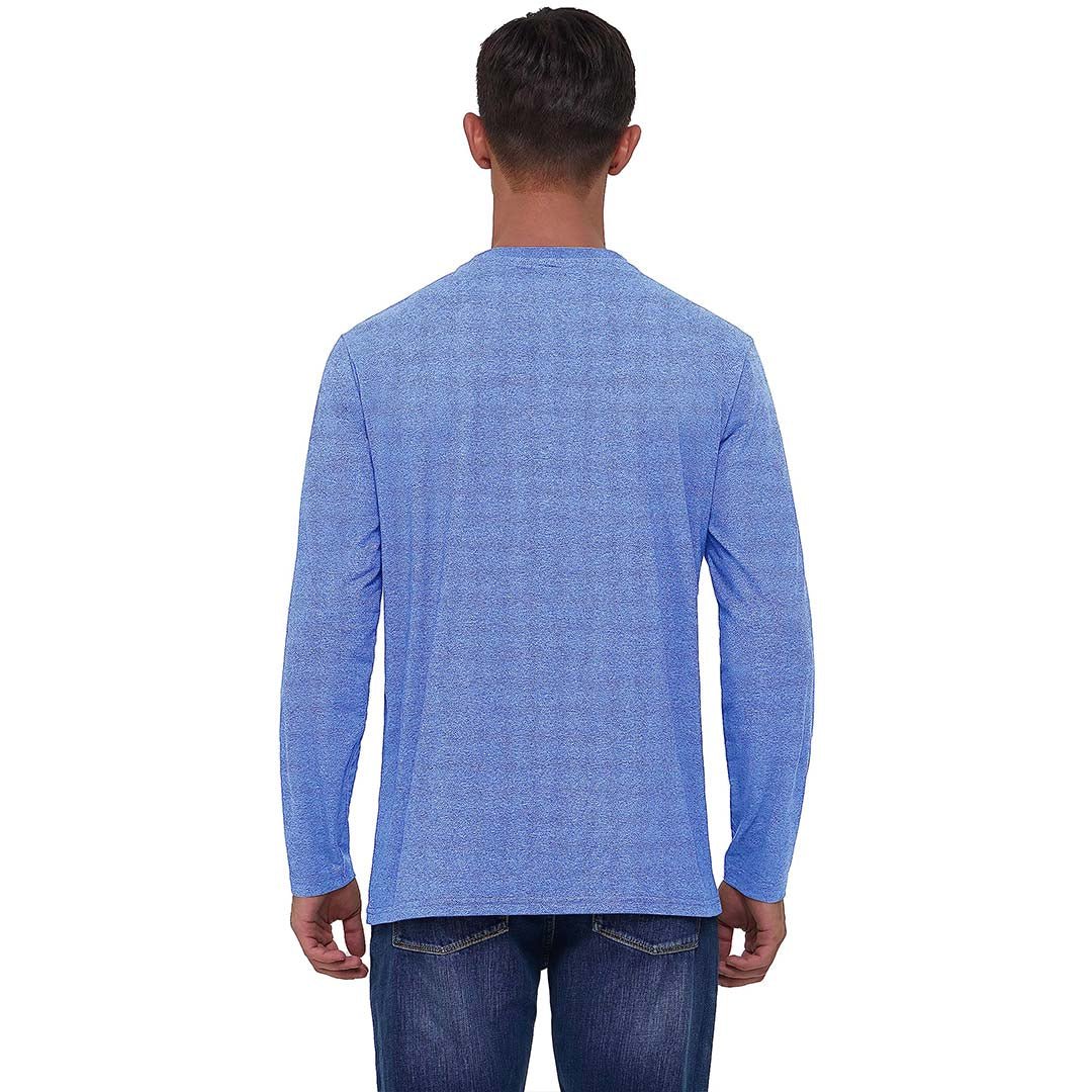 Men's Cotton Solid Color Classic Casual Long Sleeve T-shirt