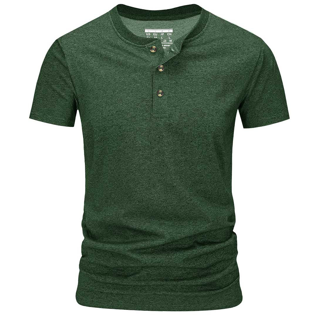 Men's Casual Cotton Henley Shirts