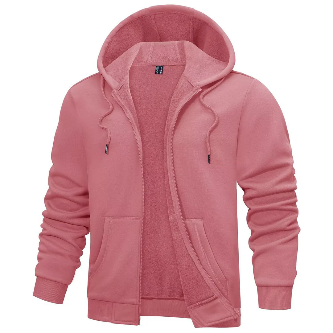 Men's Full Zip-Up Casual Active Hoodie