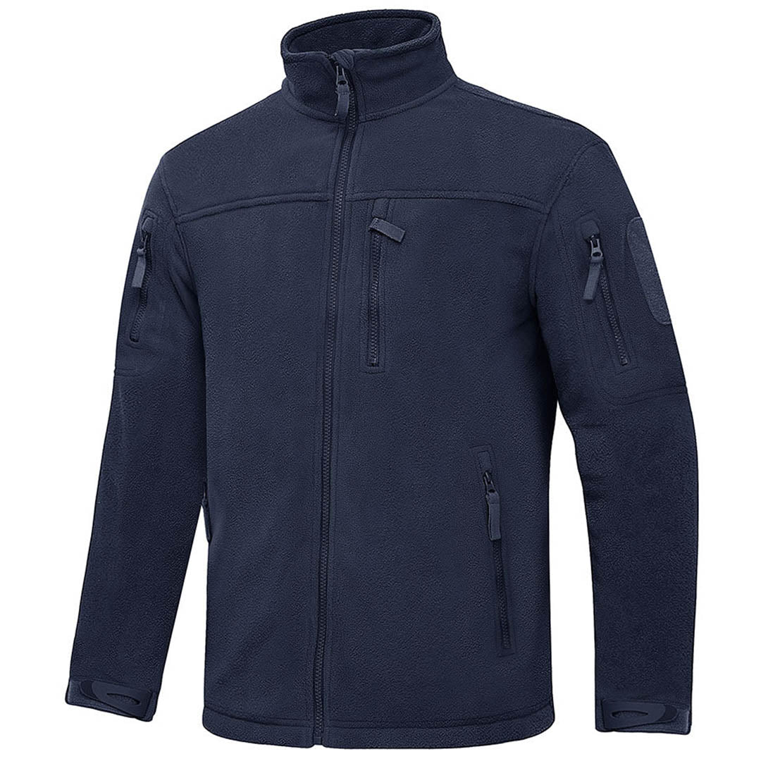 Men's Tactical Fleece Jackets Full Zip Coat with Multi Pockets