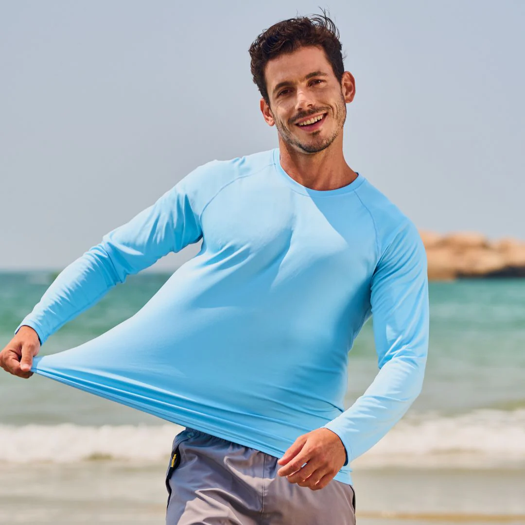 Men's UPF 50+ Long Sleeve Quick Dry Sun Protection Shirt