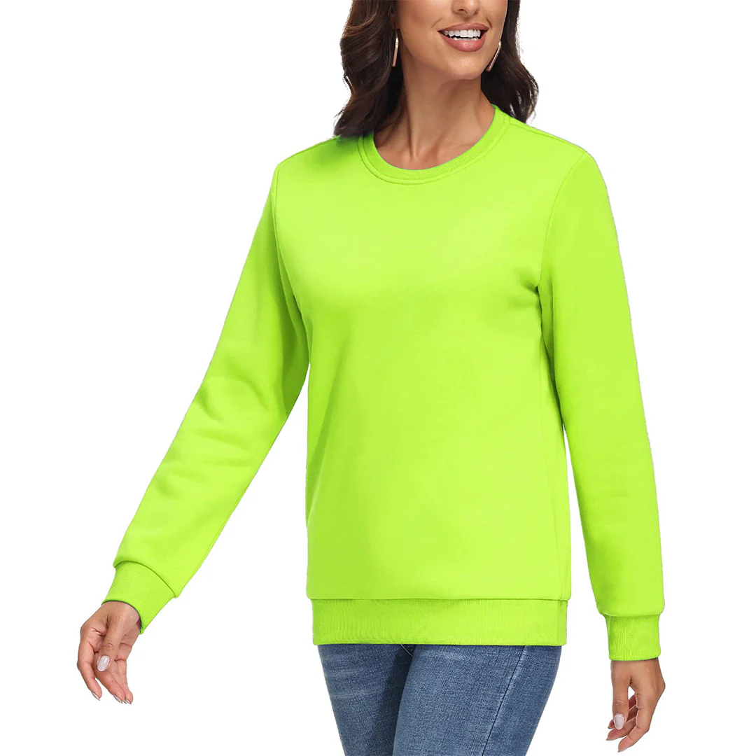 Women's Fleece-Lined Crewneck Casual Sweatshirts