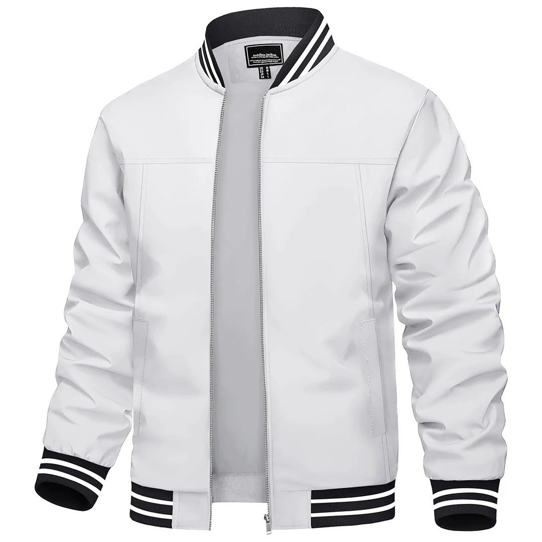 Men's Lightweight Windbreaker Full-Zip Bomber Jackets