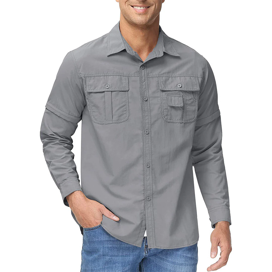 Men's Breathable Quick-Dry Convertible Outdoor Shirt