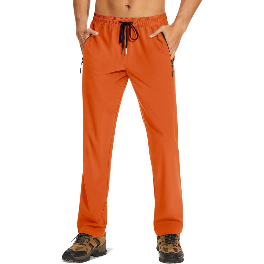 Mens Casual Pants Lightweight Quick Dry Water Resistant Joggers with Pockets