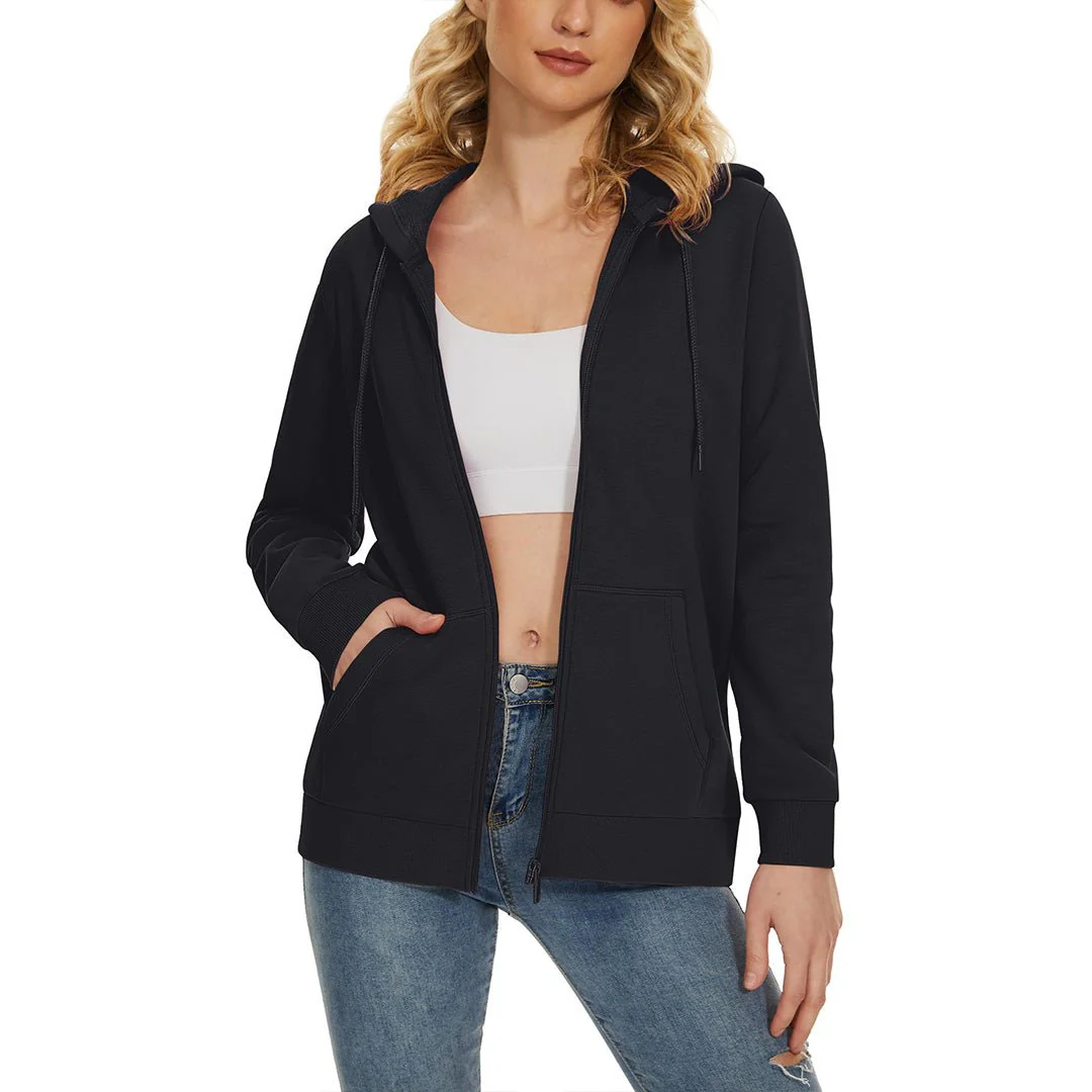 Women's Casual Lightweight  Fleece Hoodies Sportswear Jacket