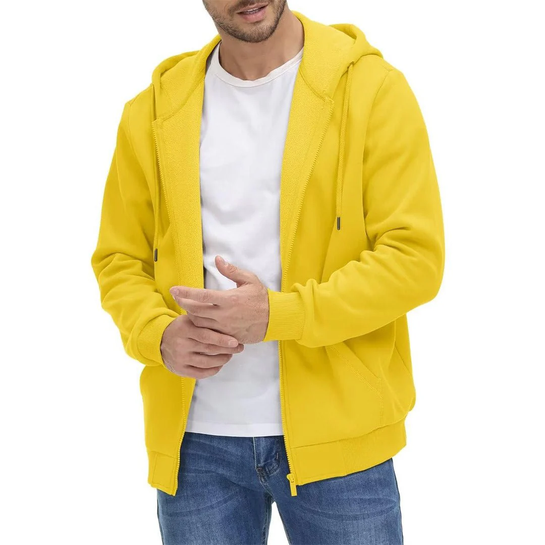 Men's Full Zip-Up Casual Active Hoodie