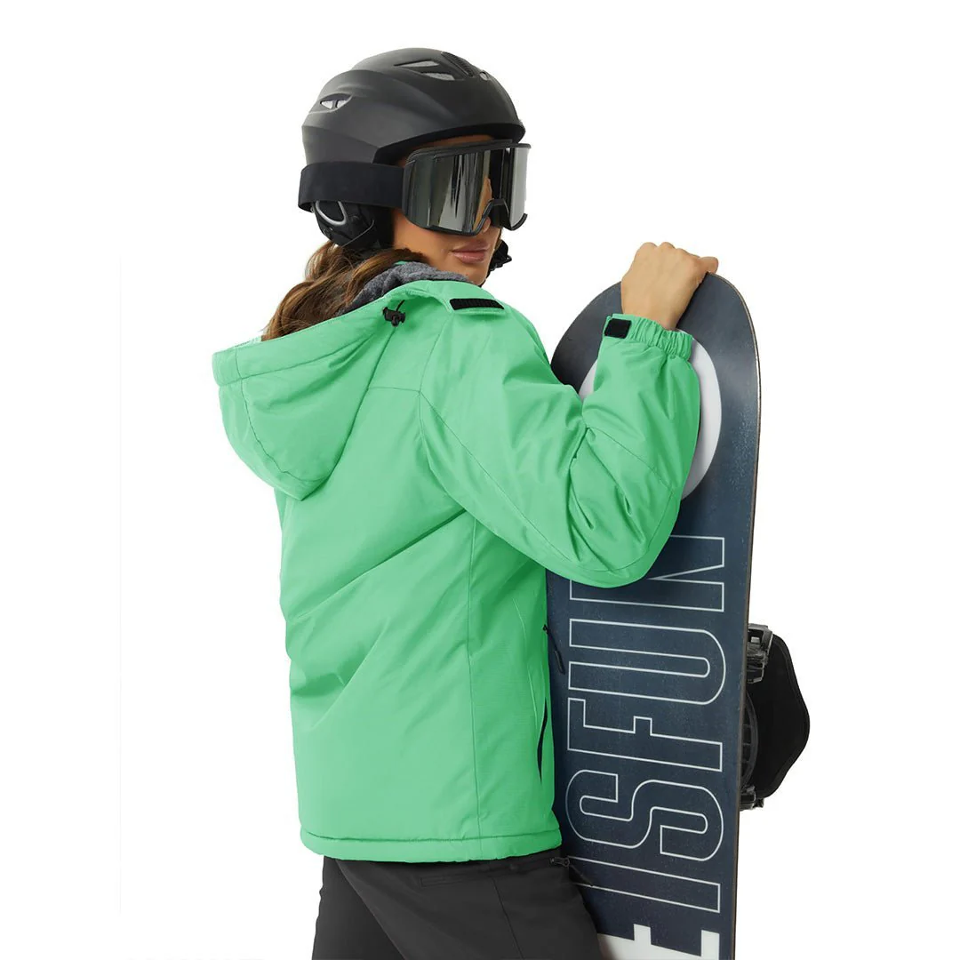 Women's Winter Jacket Waterproof Hooded Fleece Lined Warm Coat Windbreaker