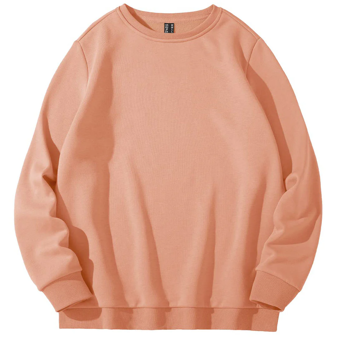 Women's Fleece-Lined Crewneck Casual Sweatshirts