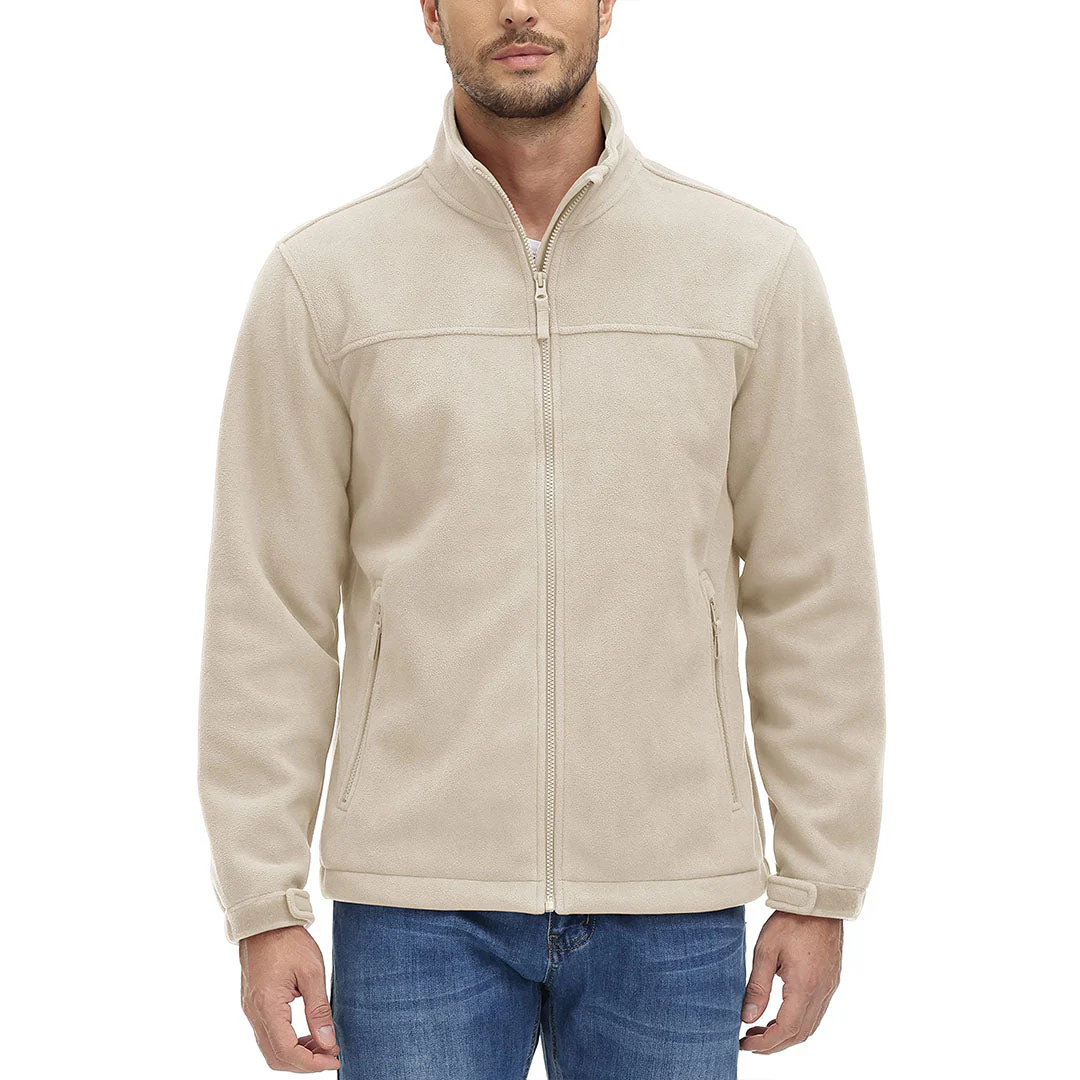 Men's Lightweight Full Zip Casual Fleece Jacket