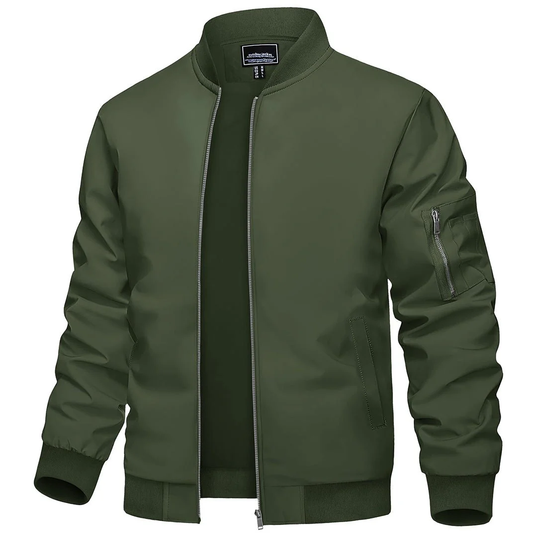Men's Lightweight Bomber Zip Jackets