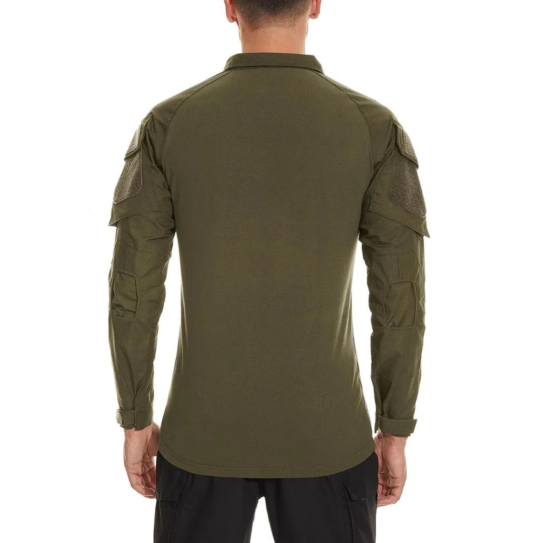 Men's Tactical 1/4 Half Zip Sweatshirt Assault Design Combat Shirt