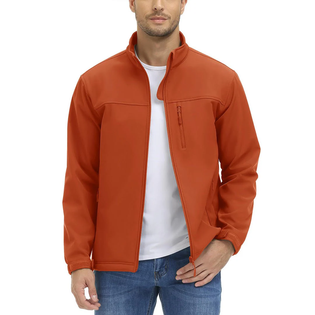 Men's Softshell Fleece Lined Water Resistant Outdoor Tactical Jackets