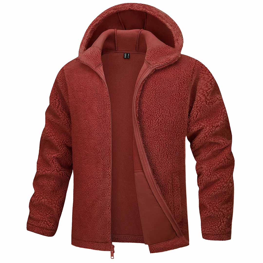 Men's Fleece Hoodies Sherpa Jackets Winter Thermal Coats